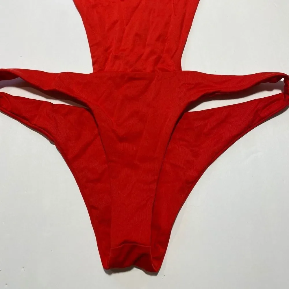 Frankie's Bikinis One Piece Bathing Suit Red